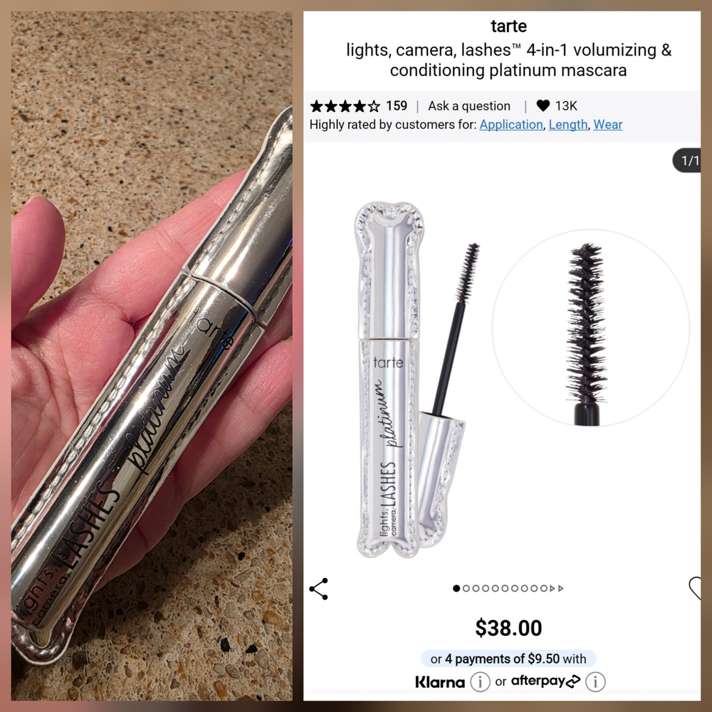 Tarte Lights camera lashes platinum mascara